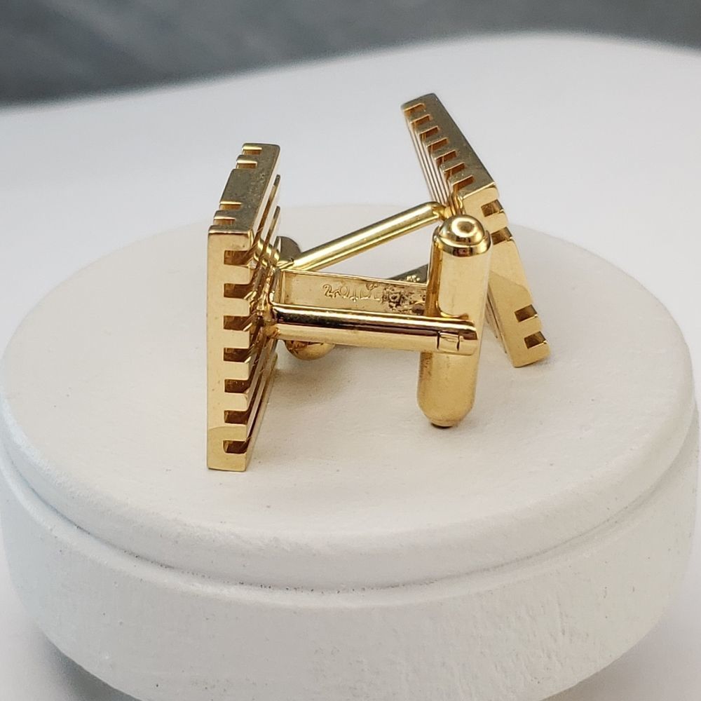 SENATOR Gold Cufflinks - Picture 5 of 12